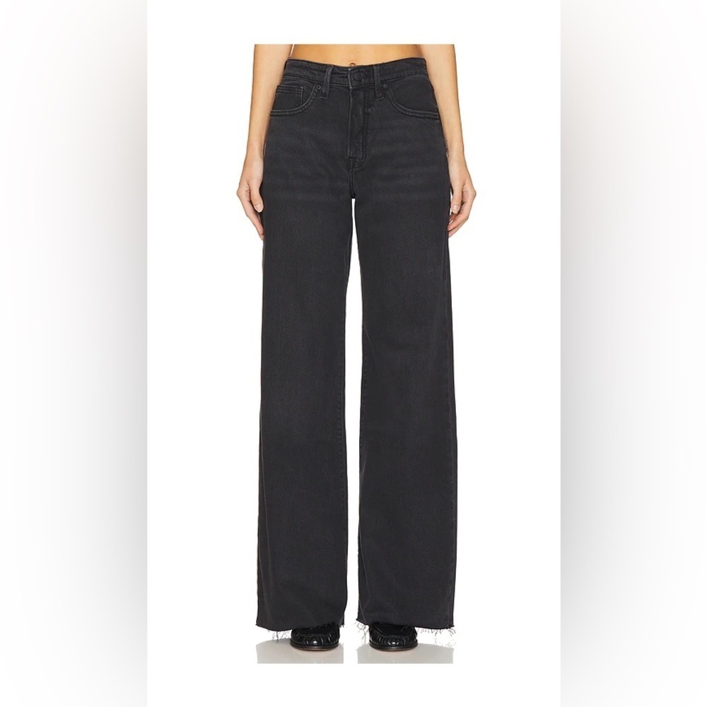 NWT GOOD AMERICAN GOOD STANDARD EASE JEANS WIDE LEG MSRP $169 Size 27
